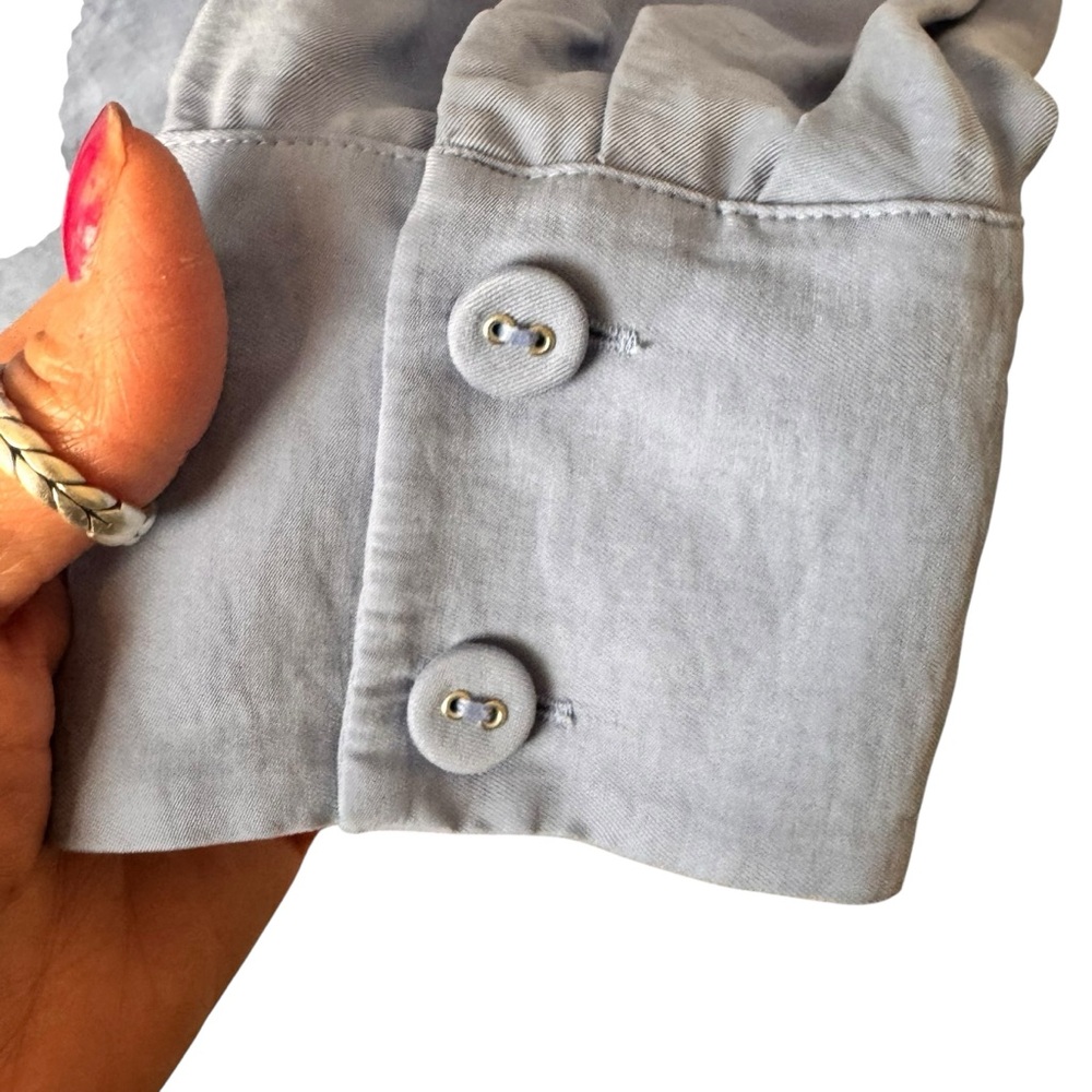 & OTHER STORIES Asymmetric Mini Shirt Dress Light Blue size 10 - Picture 9 of 11